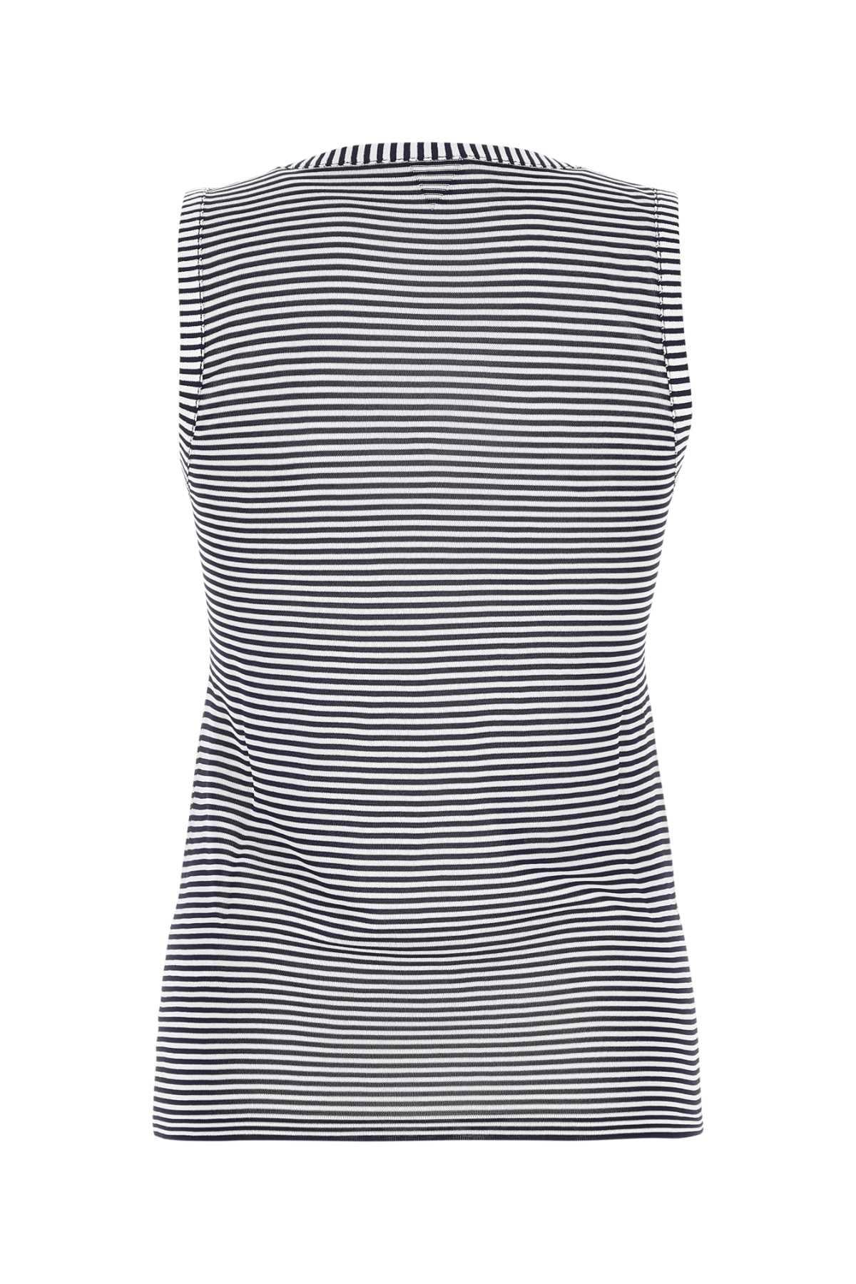 Bottega Veneta Blue Ribbed Cotton Tank Top