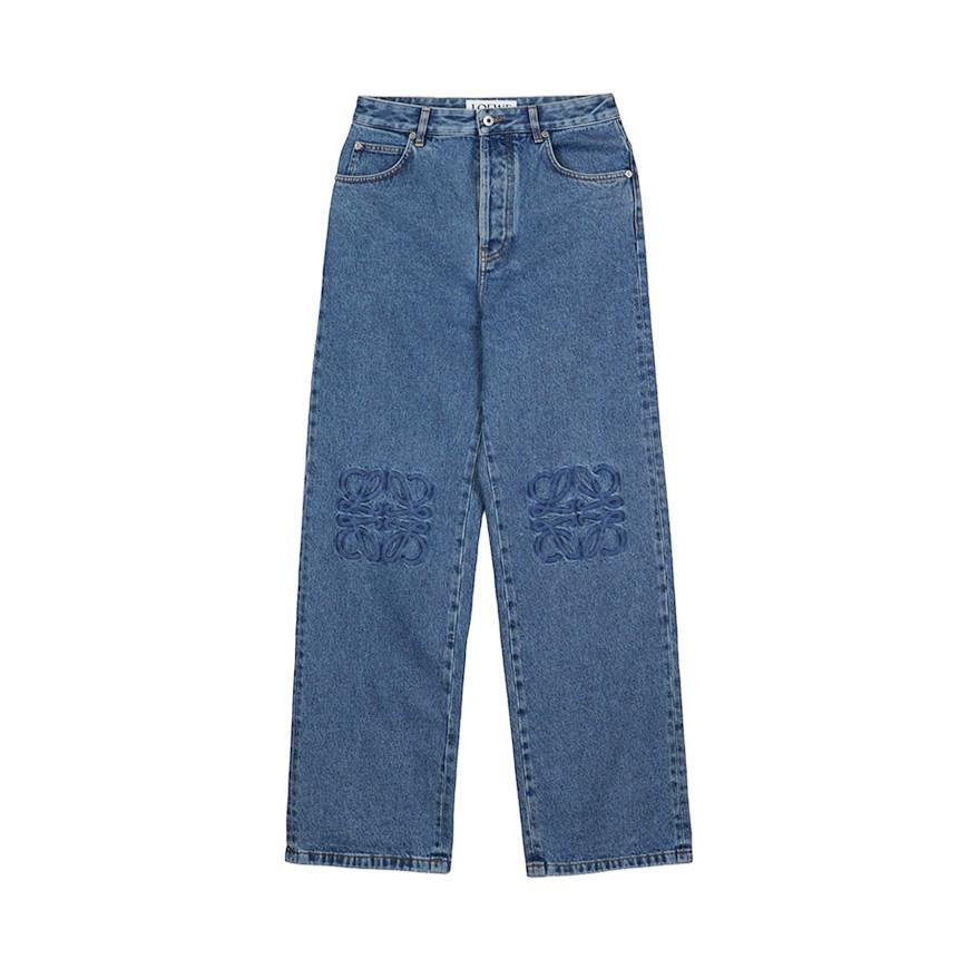 LOEWE Men’s Anagram Baggy Jeans Denim Pants H526Y11X97 5320