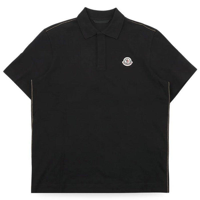 Moncler Men's Black Logo Patch Polo Shirt 8A00024 89A16 999