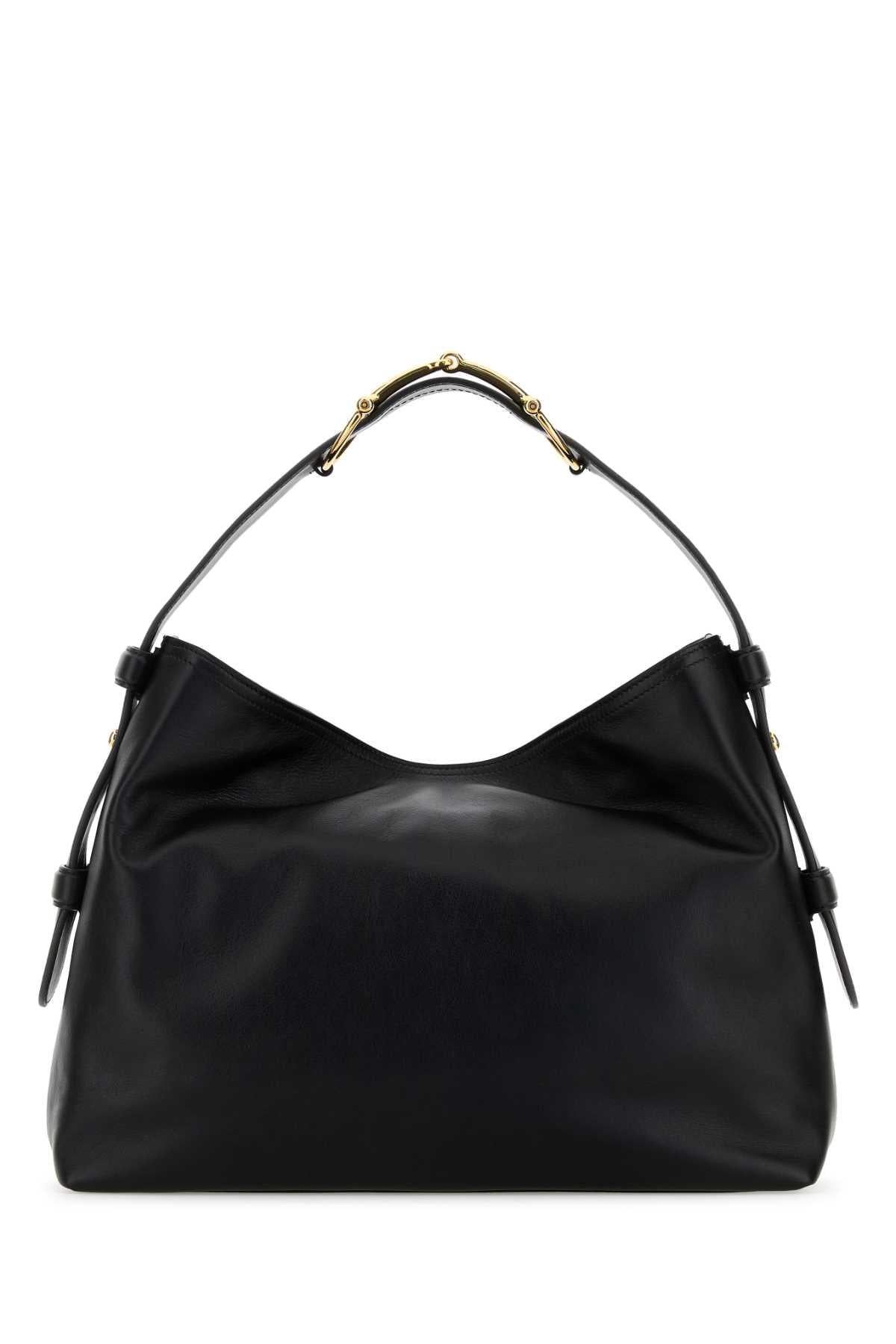 GUCCI Black Leather Shoulder Bag