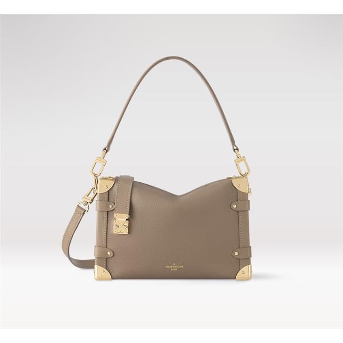 Louis Vuitton Taupe Side Trunk MM Shoulder Bag