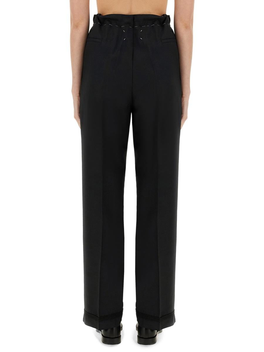 Maison Margiela Black Wool Blend Classic Trousers