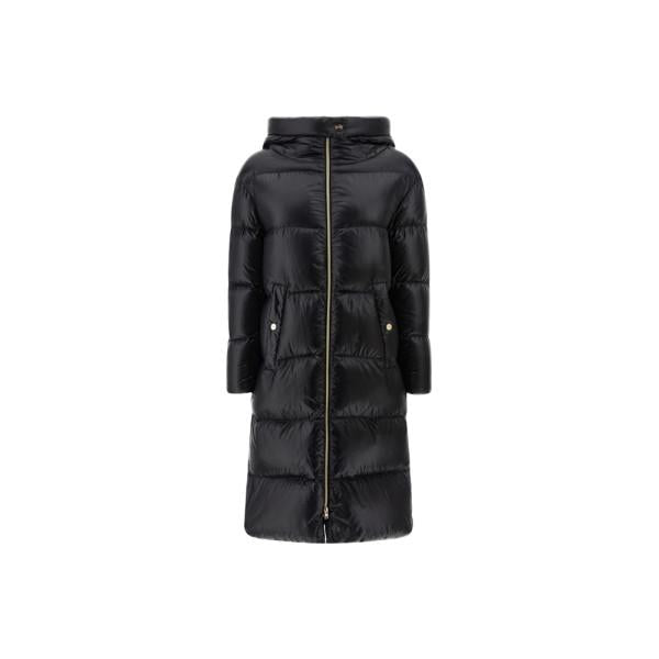 Herno Ultra Light Nylon Long Down Puffer Jacket Black PI001519D 12017Z 9300
