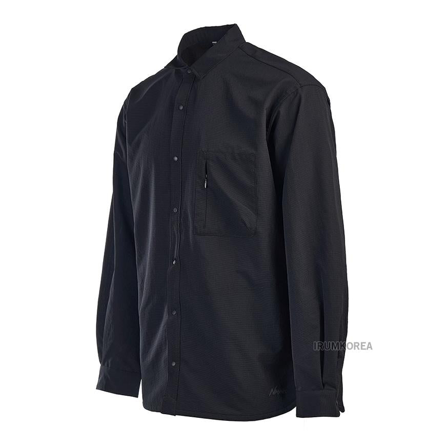 NANGA Men’s Dot Air Comfy Long Sleeve Shirt NW2411 1E905 PBLK