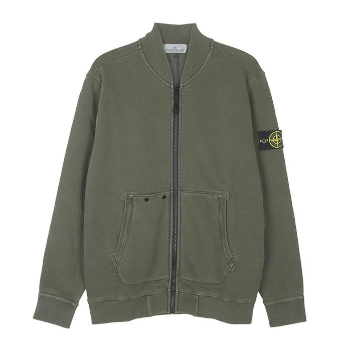 STONE ISLAND Woven Badge Zip Sweat Cardigan Jacket 811565241 V0159