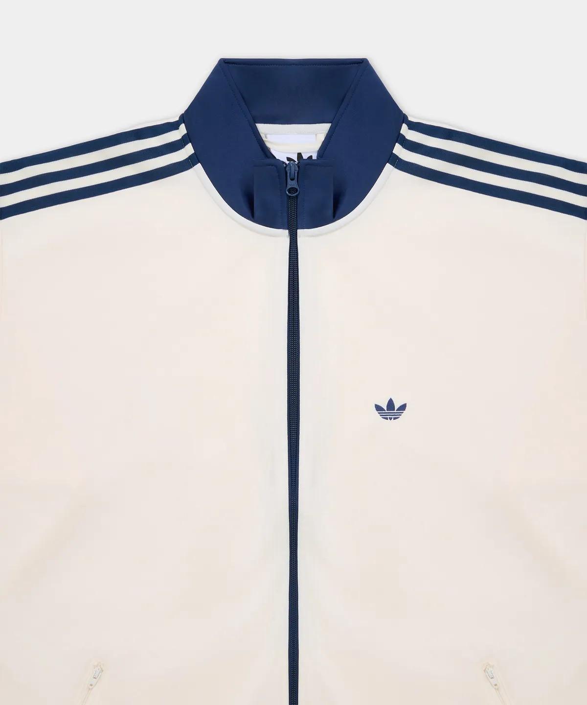 Adidas Originals Beckenbauer Track Top Cream White Blue Unisex KC3335