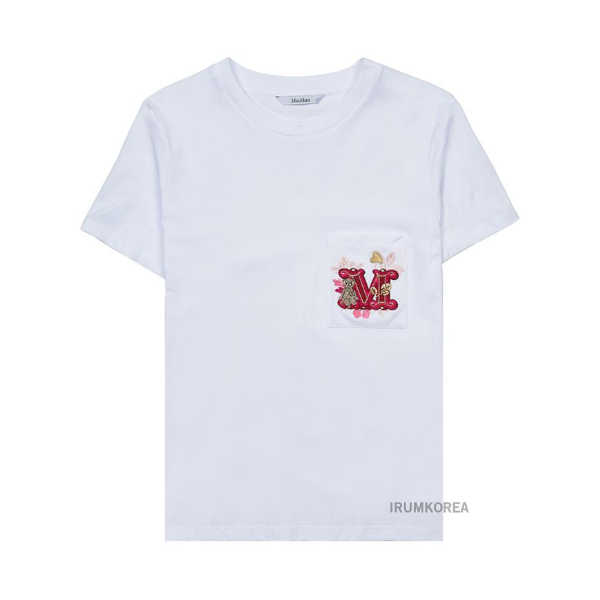 Max Mara Women’s Embroidered Pocket Jersey T-Shirt 004