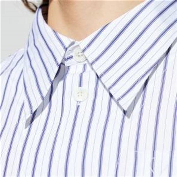 AMI Stripe Cotton Short Sleeve Ami de Coeur Wide Shirt
