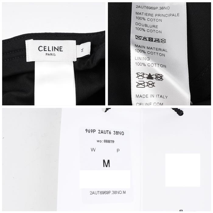 CELINE Triomphe Baseball Cap Black