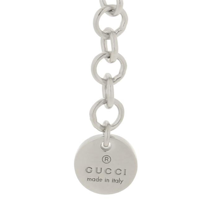 GUCCI Interlocking Crystal Pendant Necklace