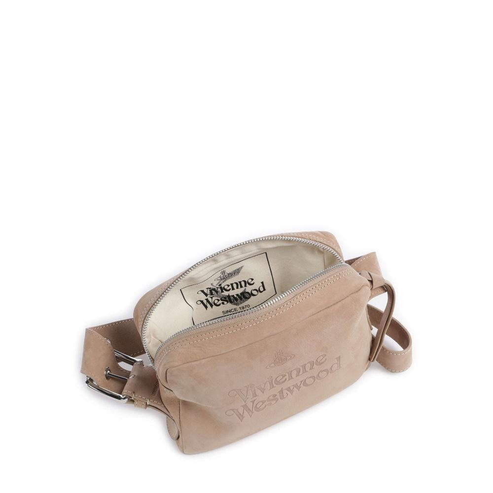 Vivienne Westwood Logo Crossbody Bag Navy Leather