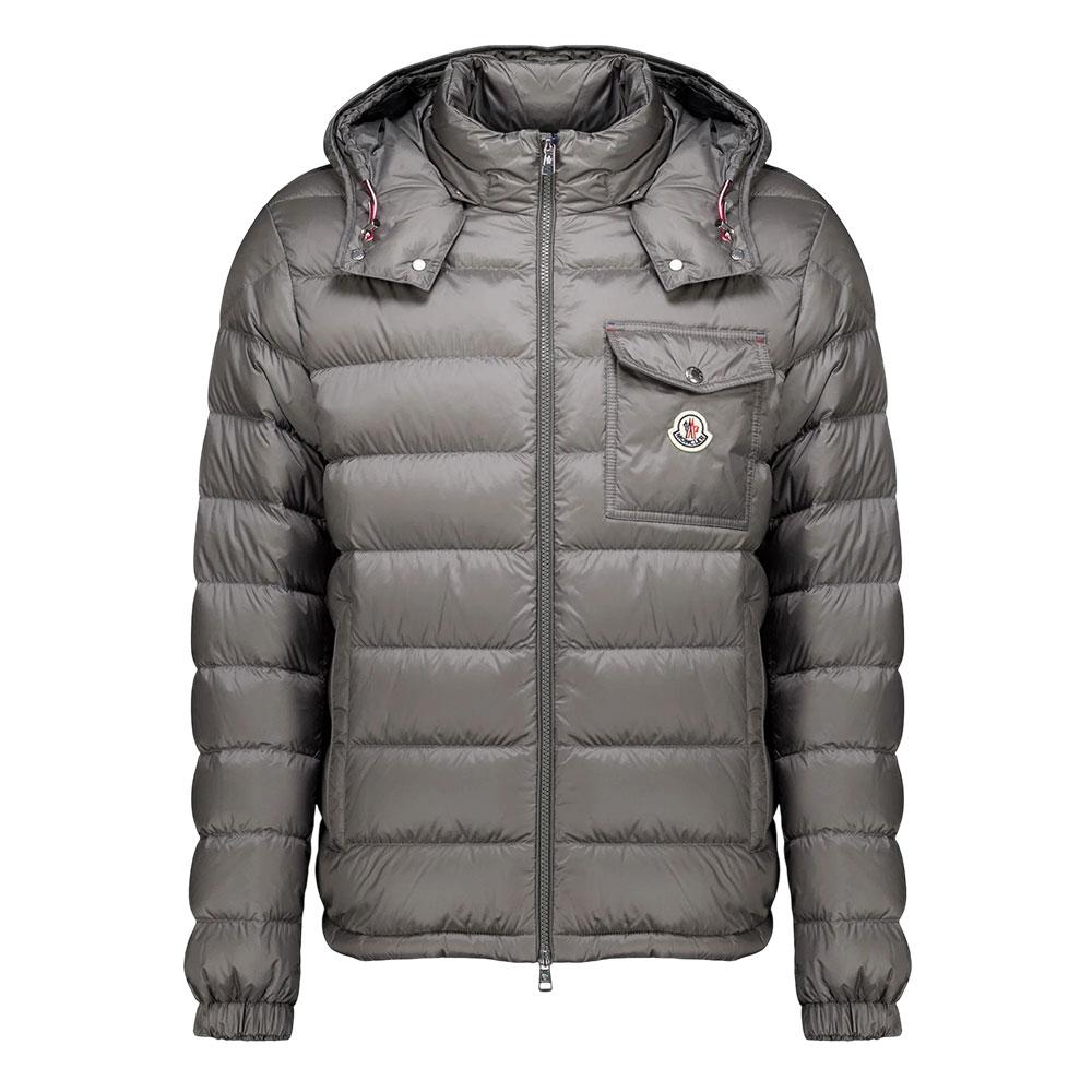 Moncler Grey Verries Hooded Short Down Jacket for Men