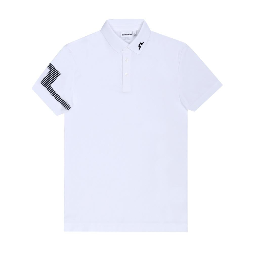 J LINDEBERG Men’s Short Sleeve T-Shirt White Cotton