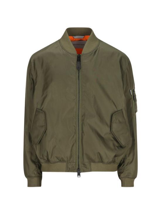 BALENCIAGA Olive Nylon Zip Jacket Men’s