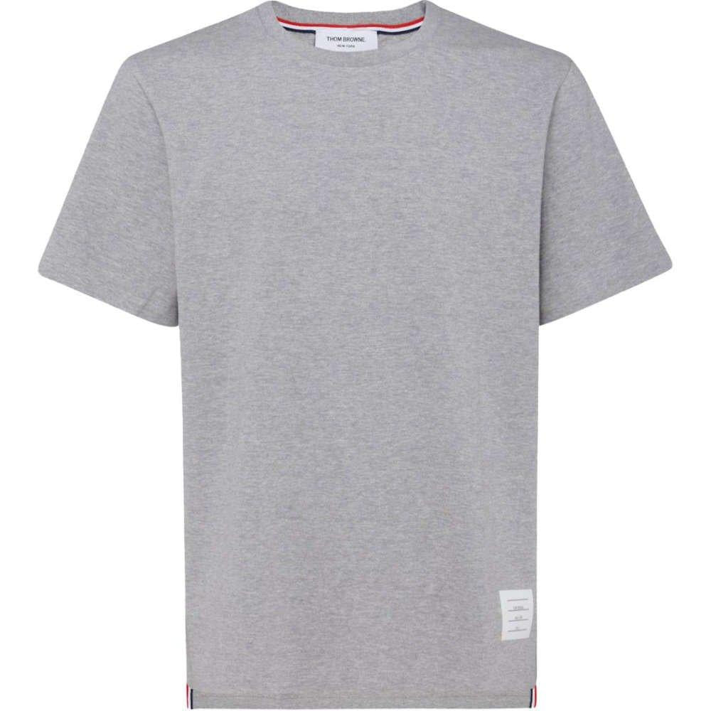 THOM BROWNE Gray Side Slit Short Sleeve T-Shirt Unisex