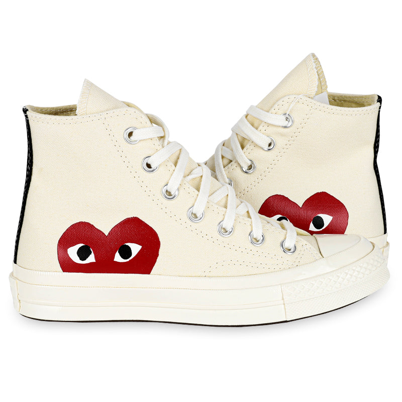 Comme des Garcons Beige Converse Chuck Taylor High Top Sneakers AZ K112 001 2