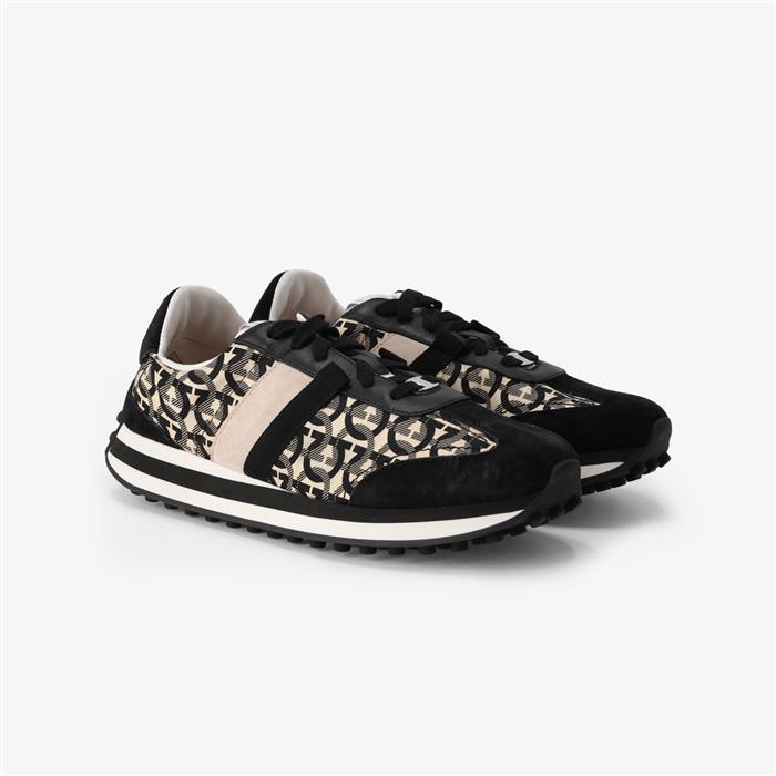 Ferragamo Gancini Iulio Low-Top Leather Sneakers for Men