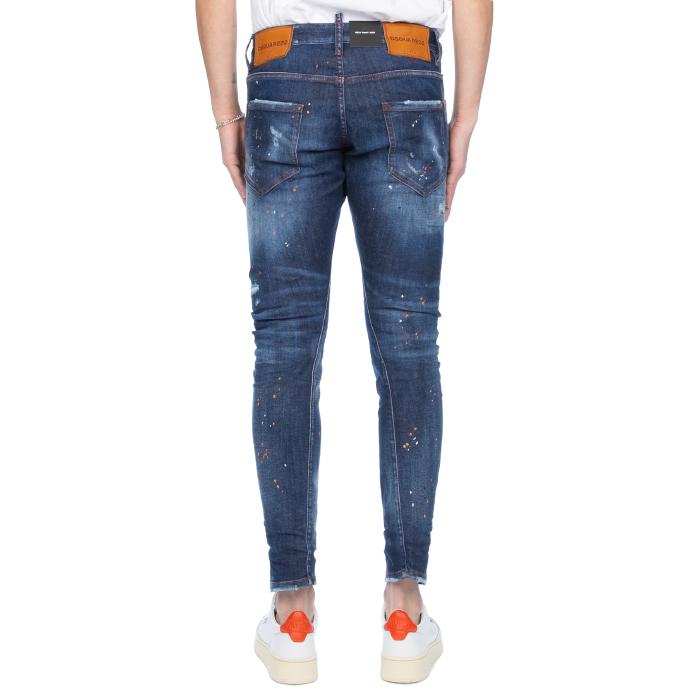 Dsquared2 Vintage Blue Paint Wash Sexy Twist Jeans for Men