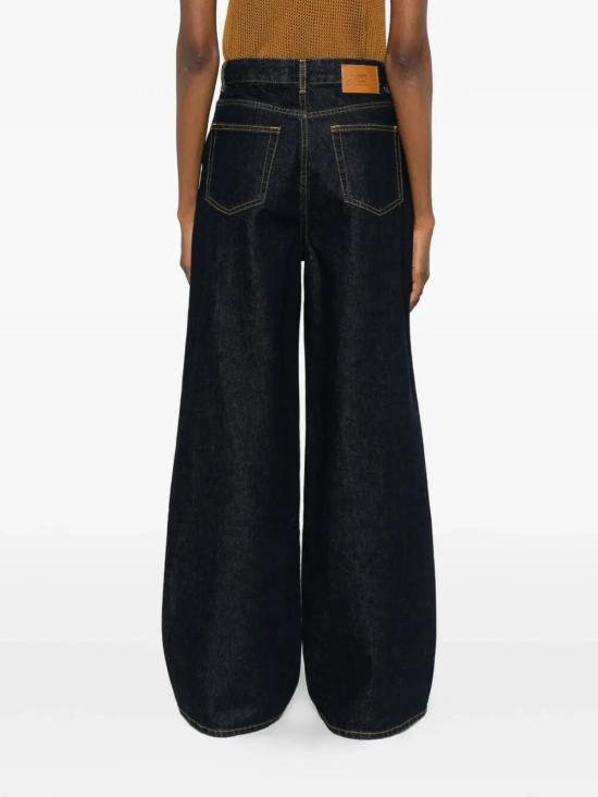 GANNI Denim Pants for Women A1100075 077 NAVY DOM