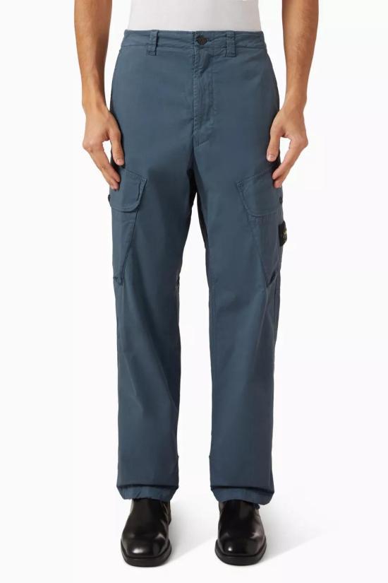 STONE ISLAND Straight Classic Pants Black Men 3100003 S0A10 V002E SLATE BLUE DOM