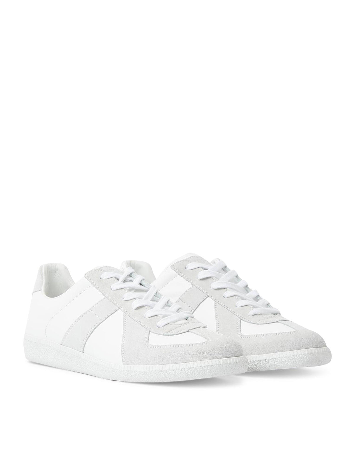 Maison Margiela Off White Leather Low Top Sneakers
