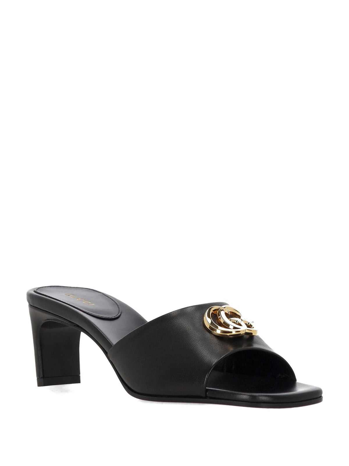 GUCCI Black Leather Sandals