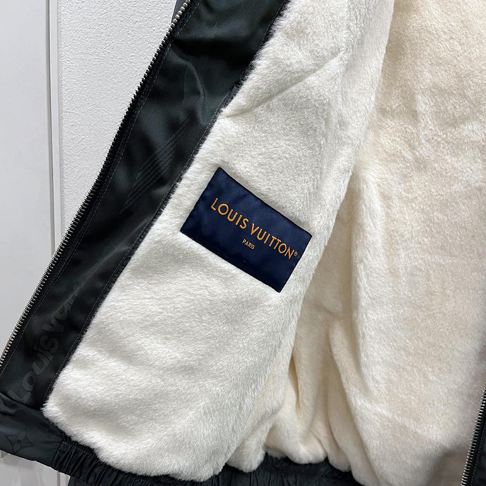 Louis Vuitton Monogram Down Jacket Puffer Dark Gray Men’s