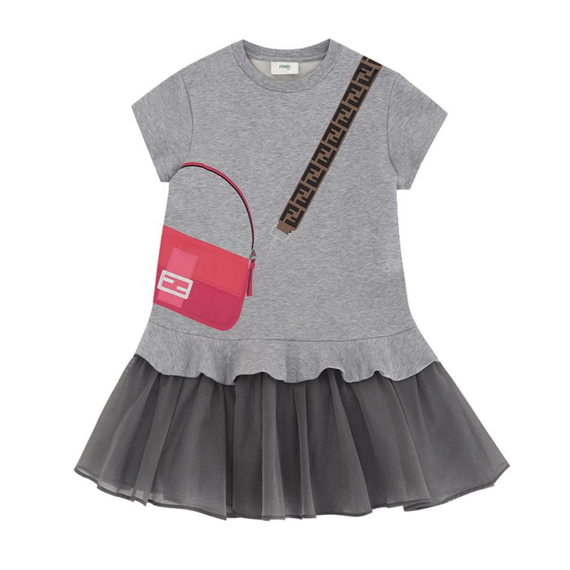 FENDI Kids Women’s Printed Midi Dress