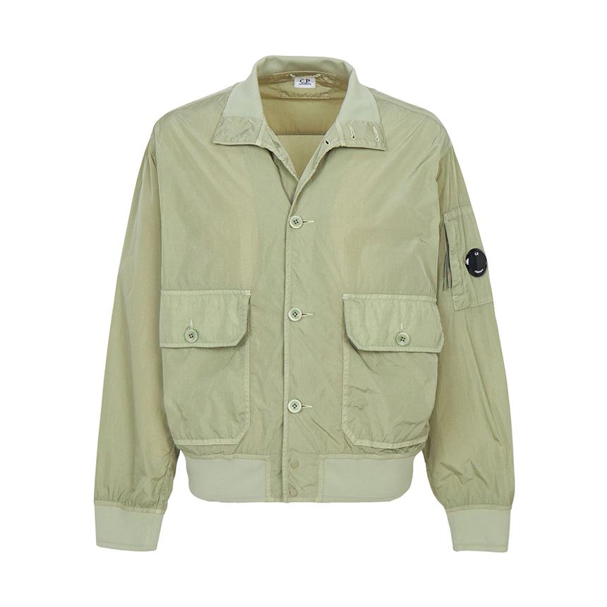 CP Company Men’s Bomber Jacket Green Nylon Zip-Up