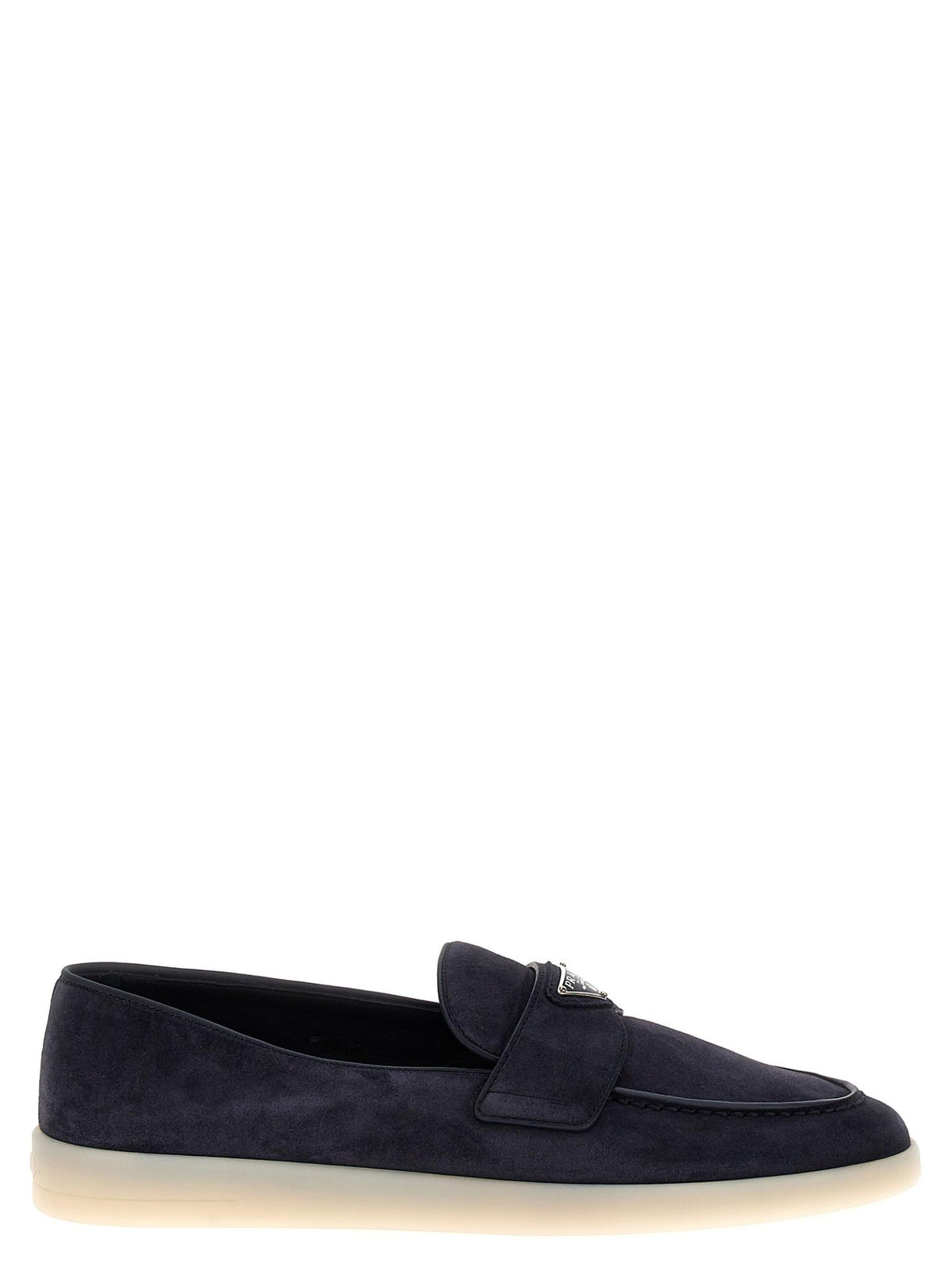 PRADA Black Leather Loafers for Men