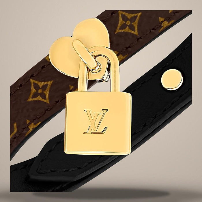 Louis Vuitton Monogram Canvas Lock Me In Love Bracelet M4264Z