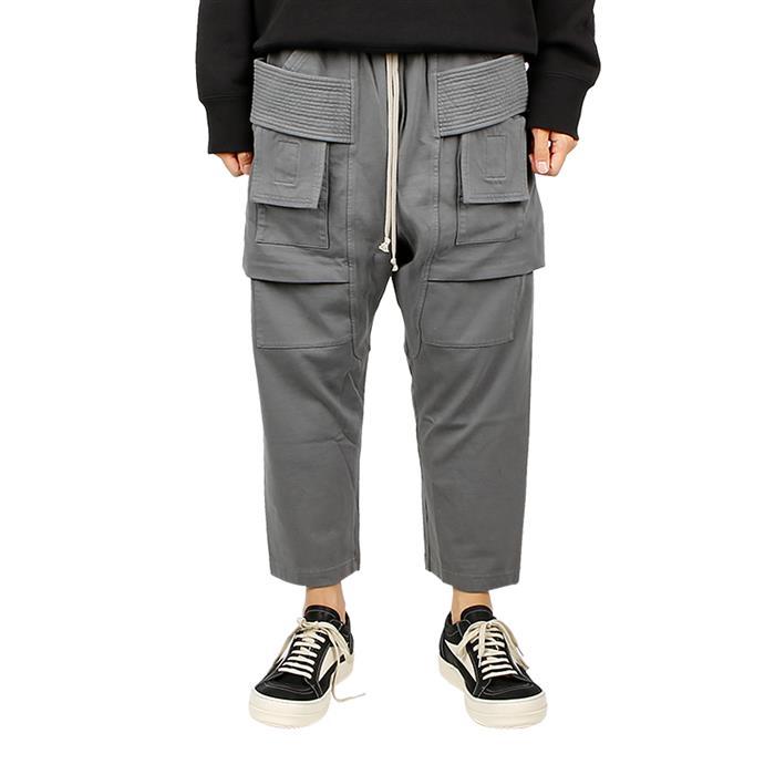 Rick Owens Darkshadow Porterville Creatch Drawstring Jersey Pan DU02D2371 RIG 88