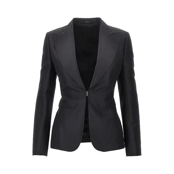 GUCCI Black Wool Blend Blazer Jacket for Women