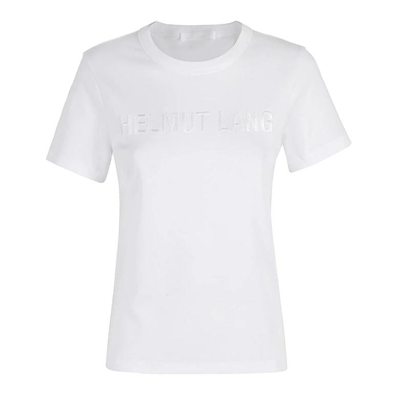 Helmut Lang Embroidered Logo Slim Fit Short Sleeve T-Shirt O06HW505 100