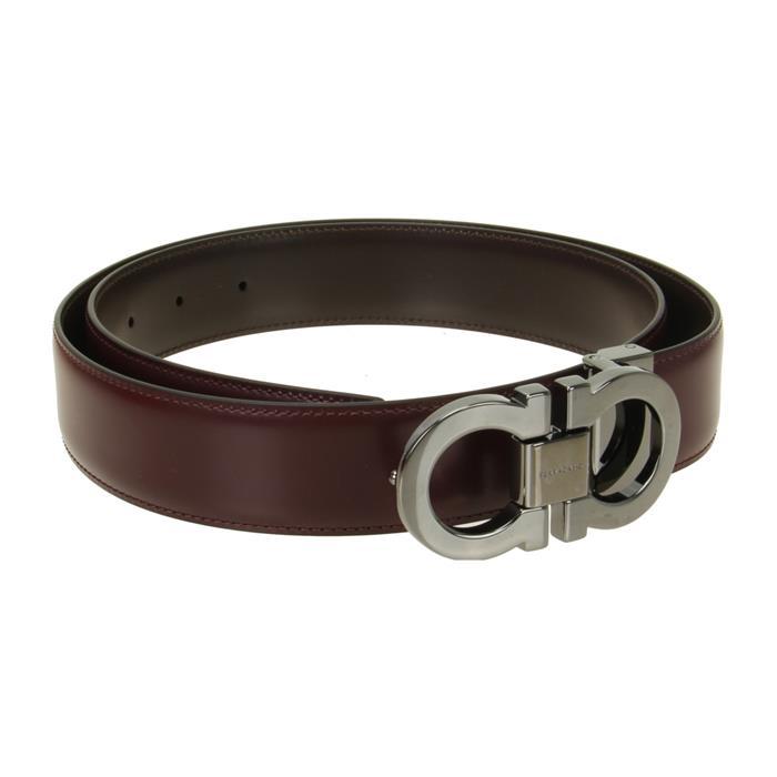 Ferragamo Reversible Gancini Leather Belt 67 9535 0778226