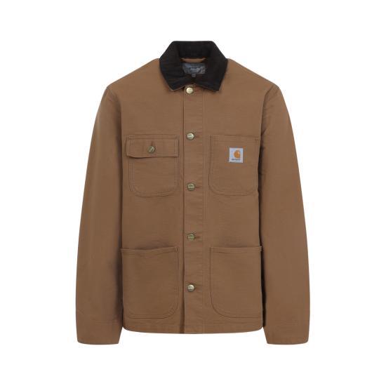 CARHARTT WIP Hamilton Brown Canvas Michigan Chore Coat Jacket for Men