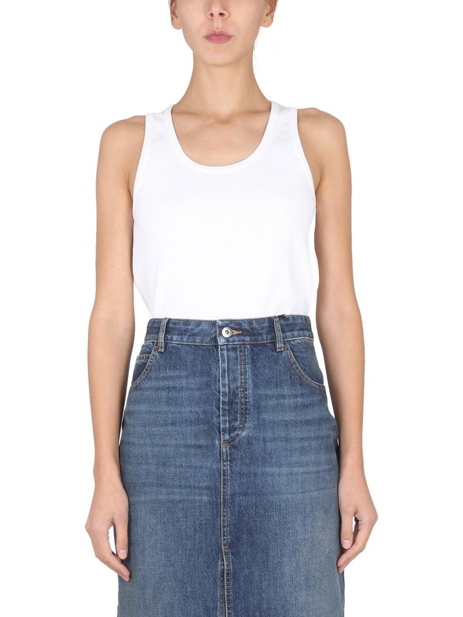 Bottega Veneta Sleeveless Cotton T-Shirt White Women’s