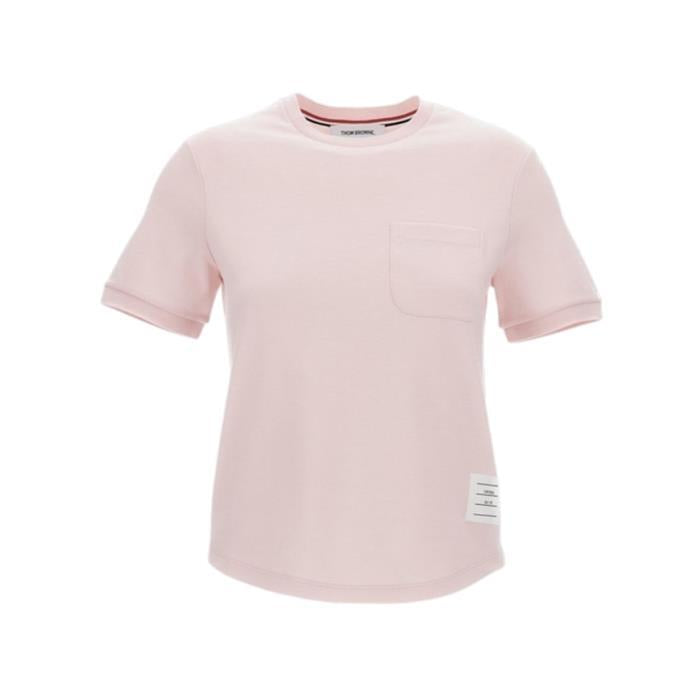 THOM BROWNE Light Pink Cotton Milano Pocket T-Shirt