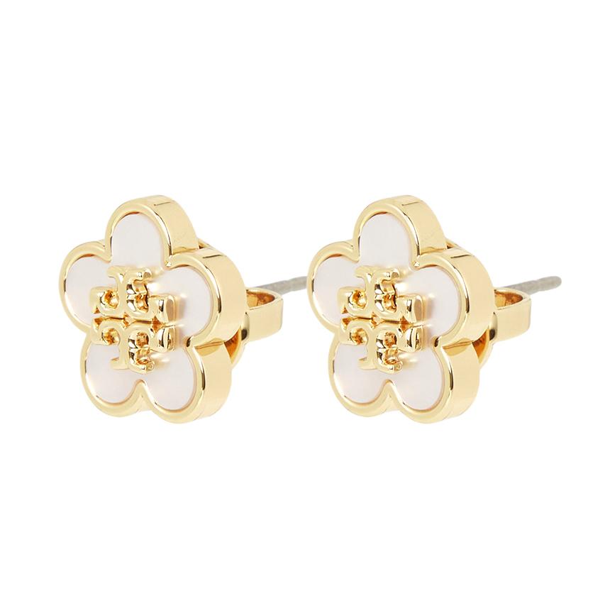 Tory Burch Kira Flower Earrings Gold-Tone Jewelry