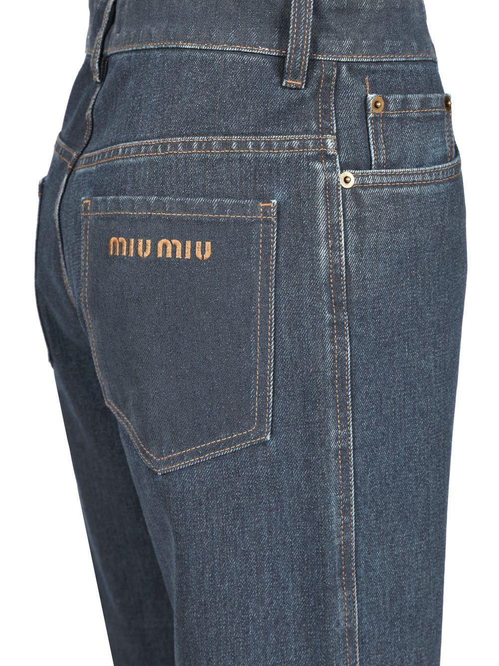 Miu Miu Blue Denim Jeans for Women