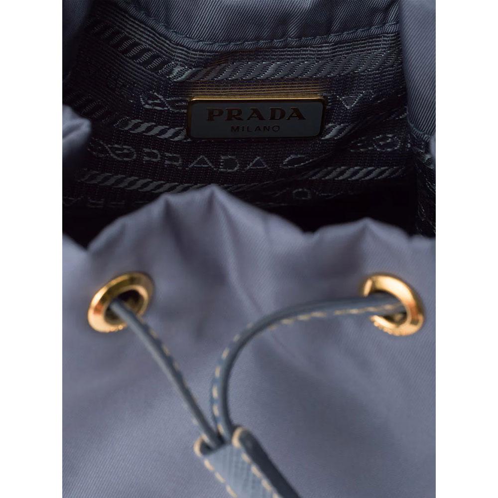 PRADA Duet Re-Nylon Women’s Bucket Bag Tote Black