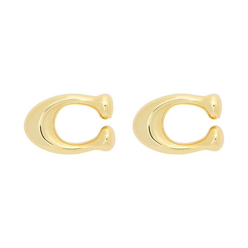 Coach Signature Logo Women’s Stud Earrings 369816 GLD 710