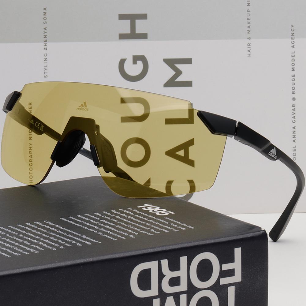 Adidas Photochromic Sports Sunglasses Clear Yellow Unisex Cycling Run SP0056 02J
