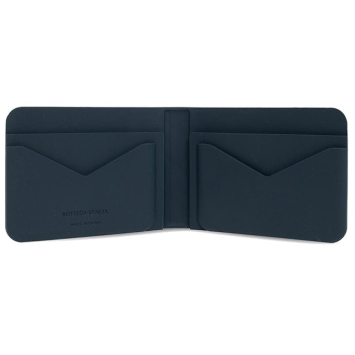 Bottega Veneta Intrecciato Leather Bi-Fold Wallet Deep Blue