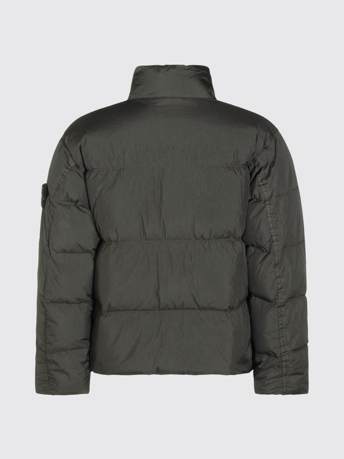 STONE ISLAND Green Nylon Down Puffer Jacket Men
