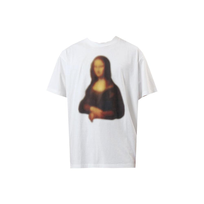 OFF WHITE 15th Anniversary Blur Mona Lisa Oversized T-Shirt White