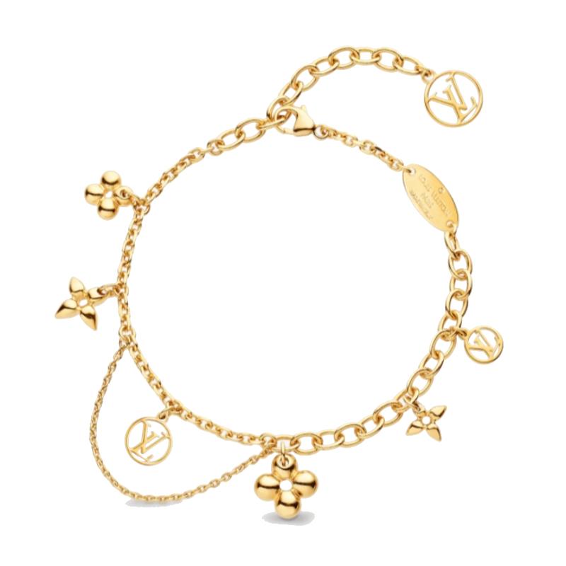 Louis Vuitton Blooming Supple Bracelet Women’s Gold-Tone Monogram