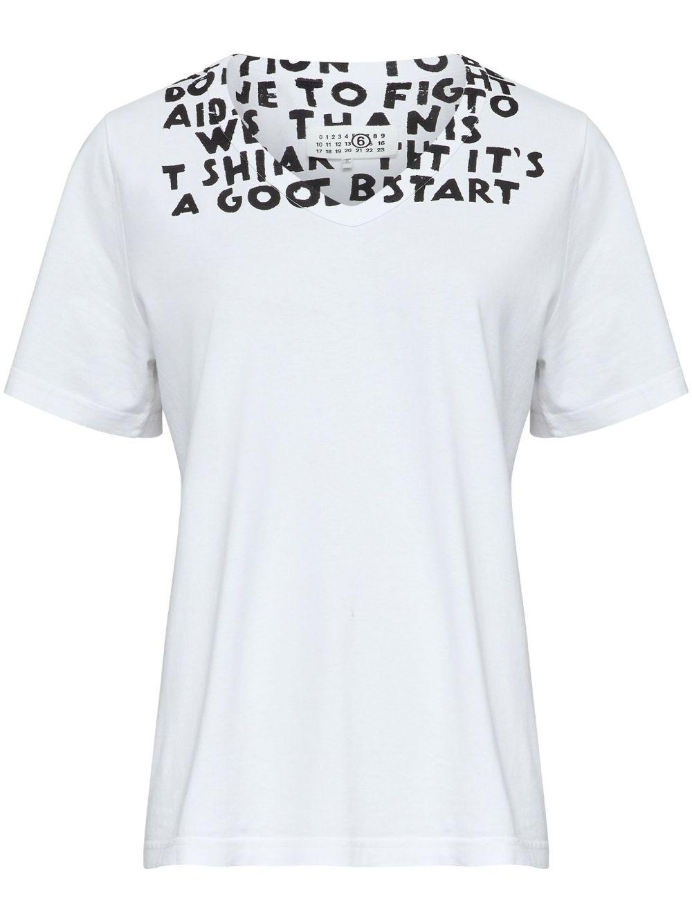 Maison Margiela White Cotton Short Sleeve T-Shirt