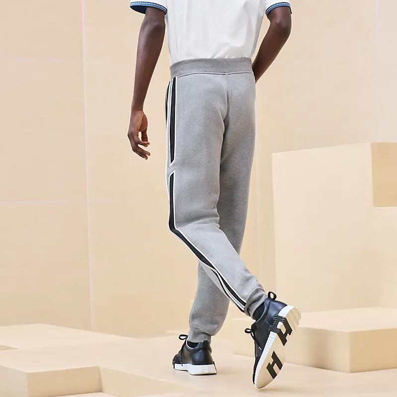 HERMES Gray Cotton Crewneck Sweatshirt Unisex