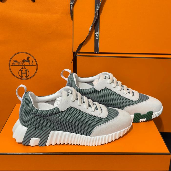 HERMES Bouncing Mint Mesh H Logo Low Top Sneakers